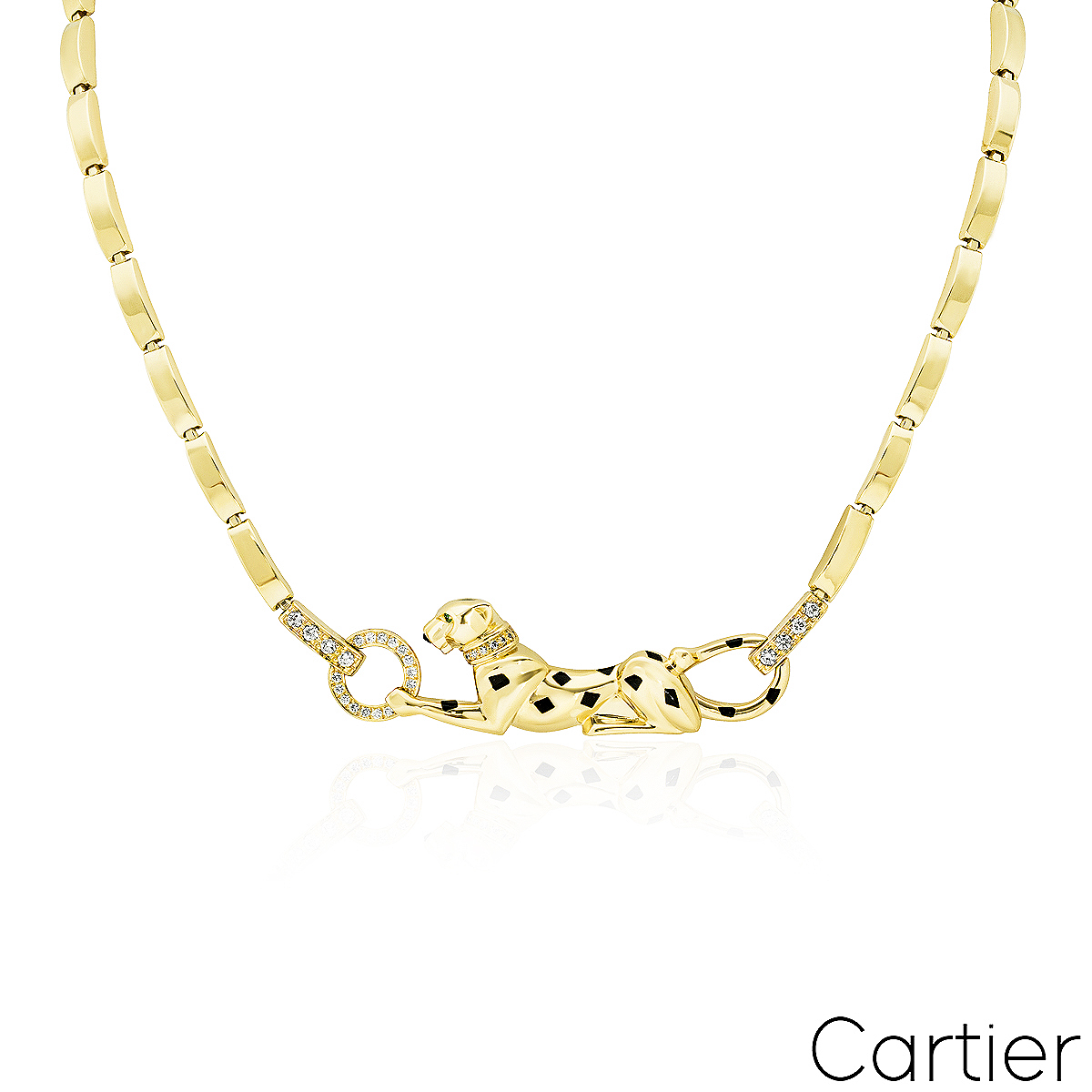 Cartier Yellow Gold Diamond Panthère De Cartier Necklace N7059200 Cartier Yellow Gold Diamond Panthère De Cartier Necklace N7059200